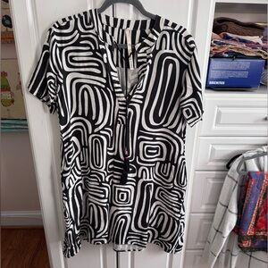 Uncle Frank XS linen/rayon dress with pockets, EUC fits 6-8